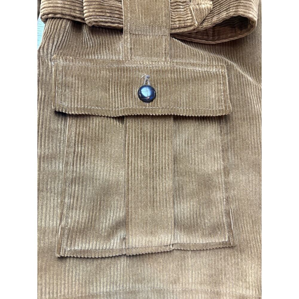 Airman Corduroy Norfolk Coat Brown Lined Belted Sz 42R - Picture 8 of 12